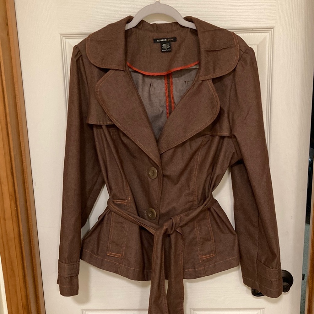 Brown belted jacket